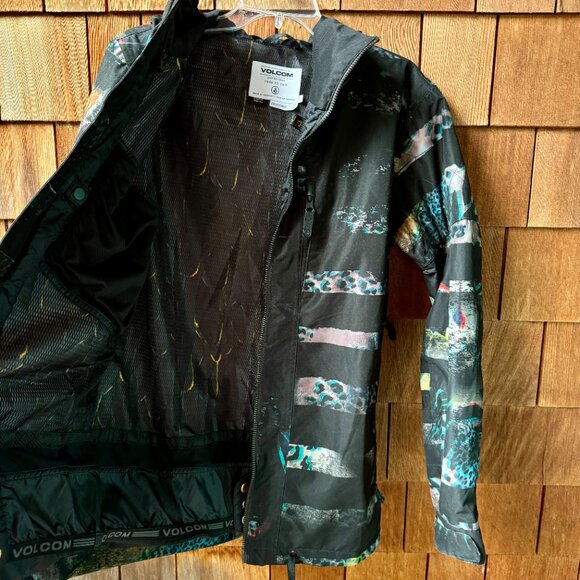 EUC VOLCOM Hooded SID Lightweight Zip Front Snowboard Jacket in Men's Small - Picture 7 of 11